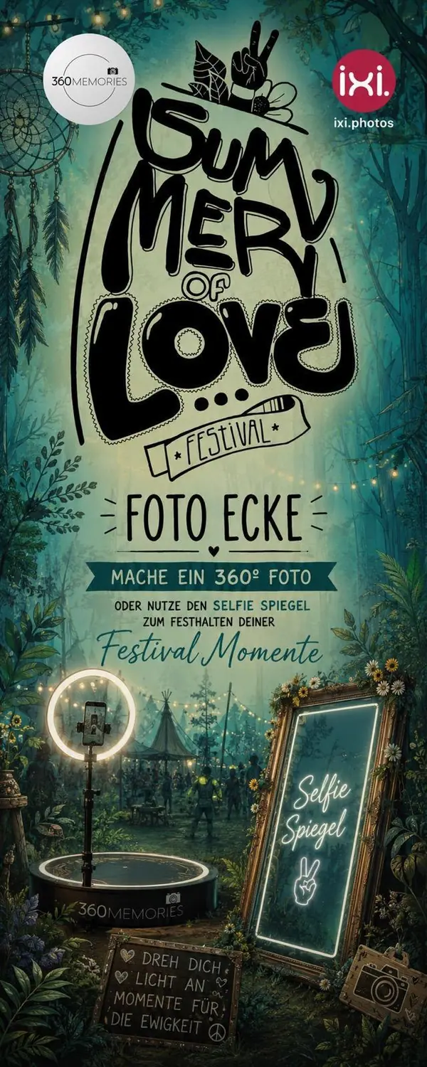 Foto-Ecke – 360°-Foto & leuchtender Selfie-Spiegel