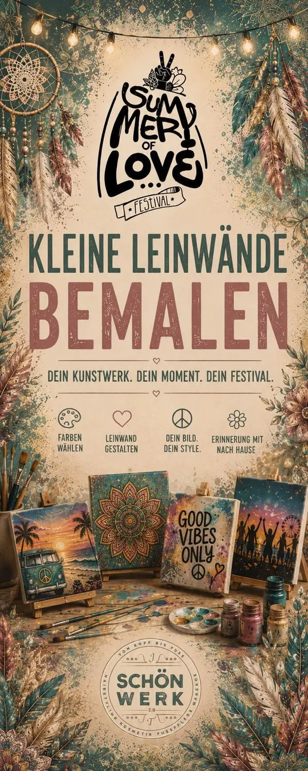 Kleine Leinwände bemalen – Mal-Station